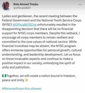 FACT CHECKFact Check: "Did the Federal Government Announced Reduction in the NYSC Monthly Allowance"
